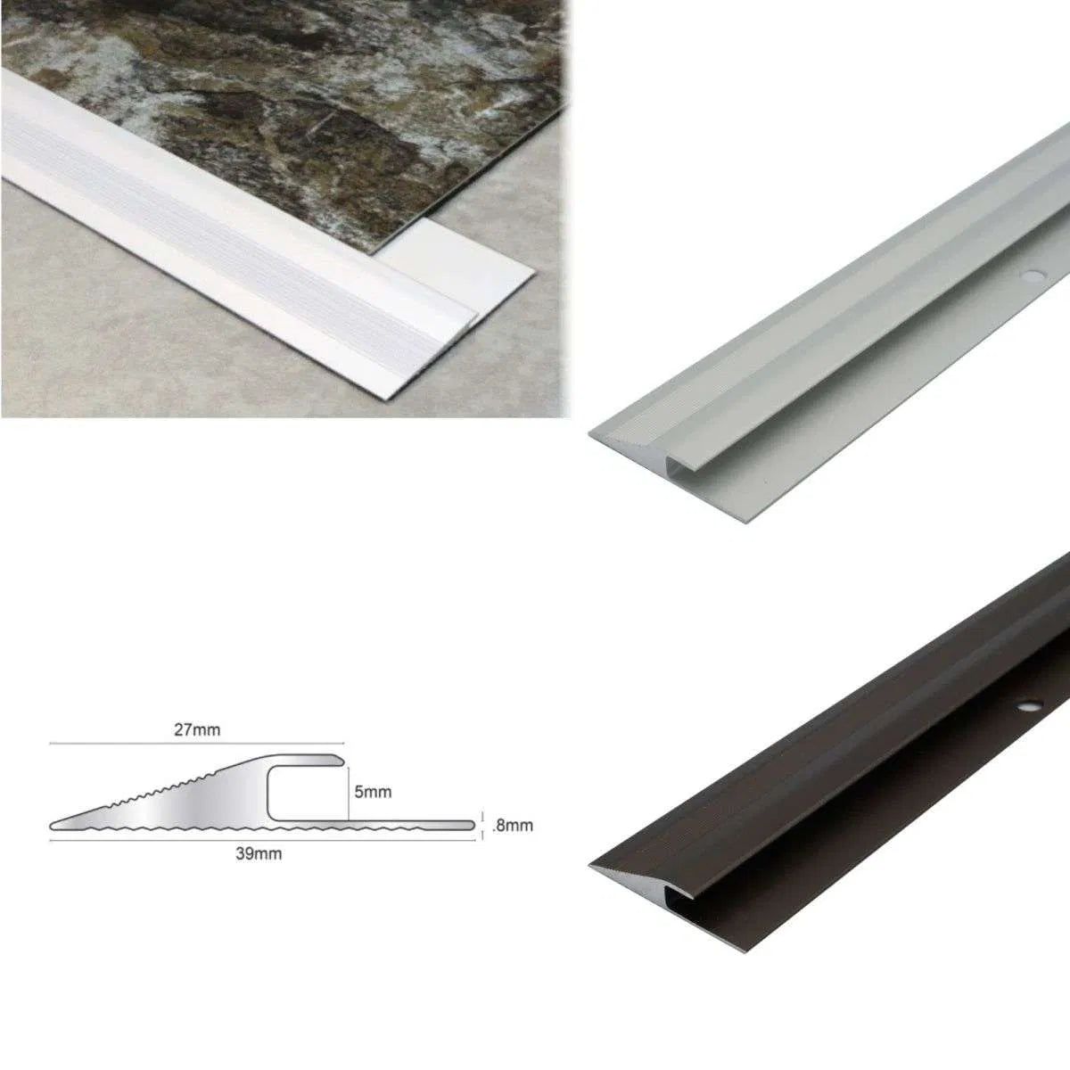 Click Vinyl Flooring Edge Profile Reducer Trim Threshold Door Bar Lvt