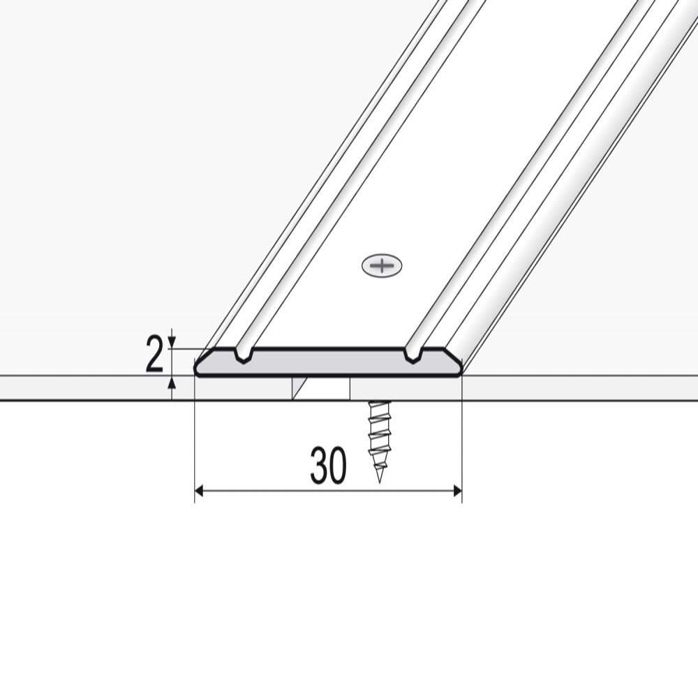 Anodised Aluminium Flat Door Threshold Strip