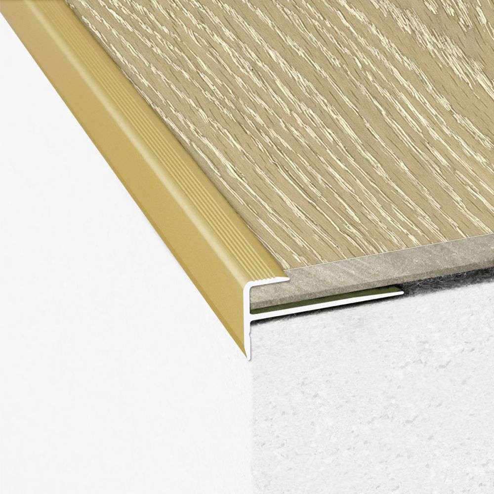 Anodised Aluminium LVT Stair nosing Edge Profile For 5mm Flooring